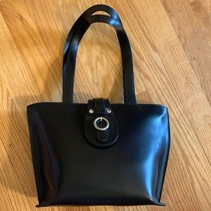 Black Furla leather purse - shoulder strap Never used.